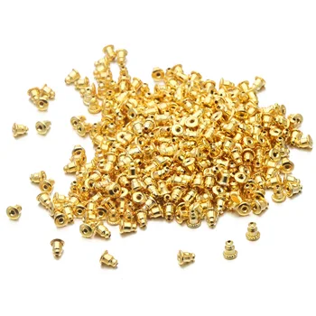 

MINHIN 100pcs/lot Earring Back Stopper Stud Earrings Components Jewelry Findings Components Gold Silver Colors