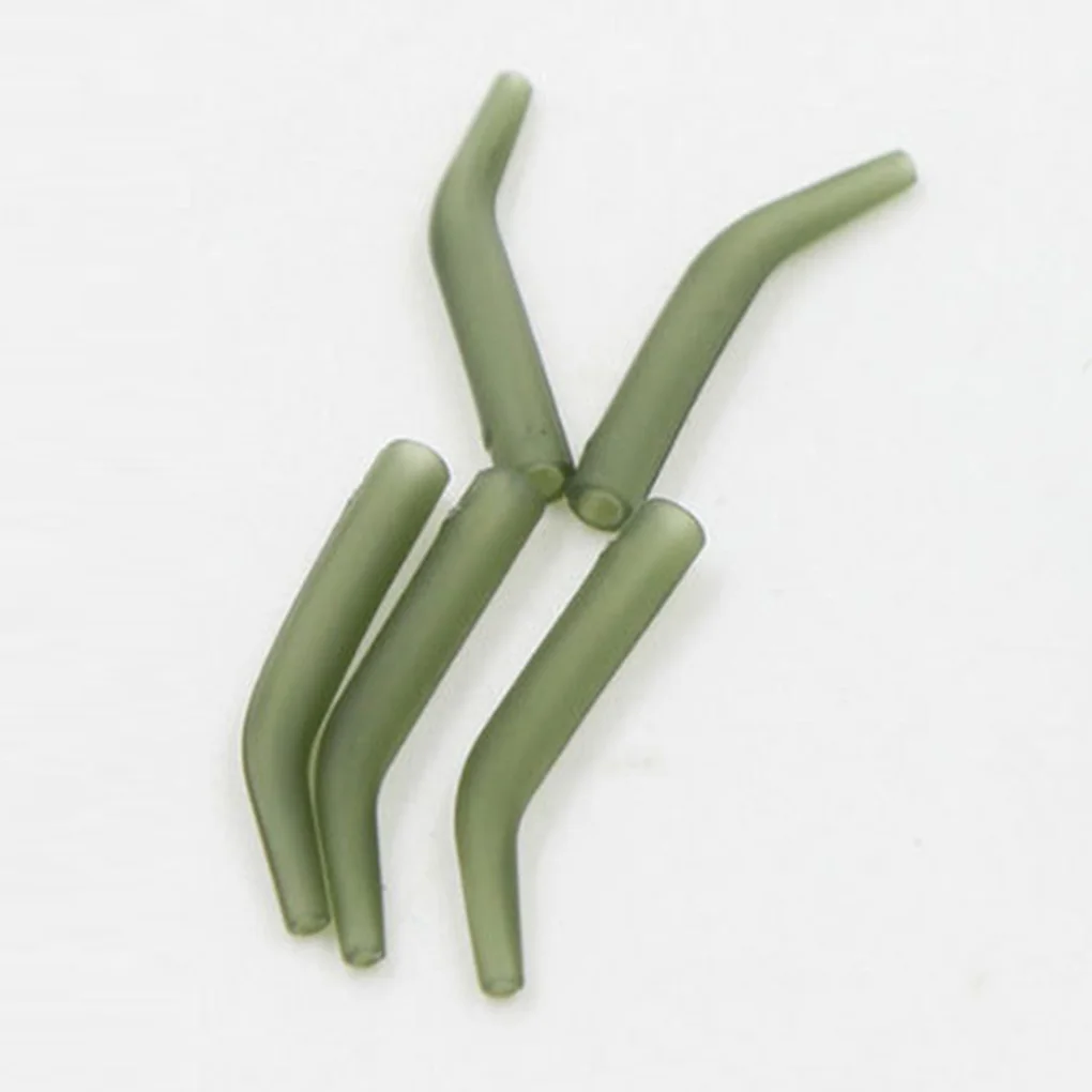 

100pcs Tube Hair Rig Aligner Sleeves Fishing Hook Sleeve Soft Anti Tangle Positioner Terminal Tackle Carp Fishing Accessories