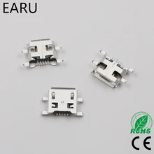 10 шт. разъем Micro USB 5 контактов типа B 0 8 мм|connector 5pin|connector femaleconnector