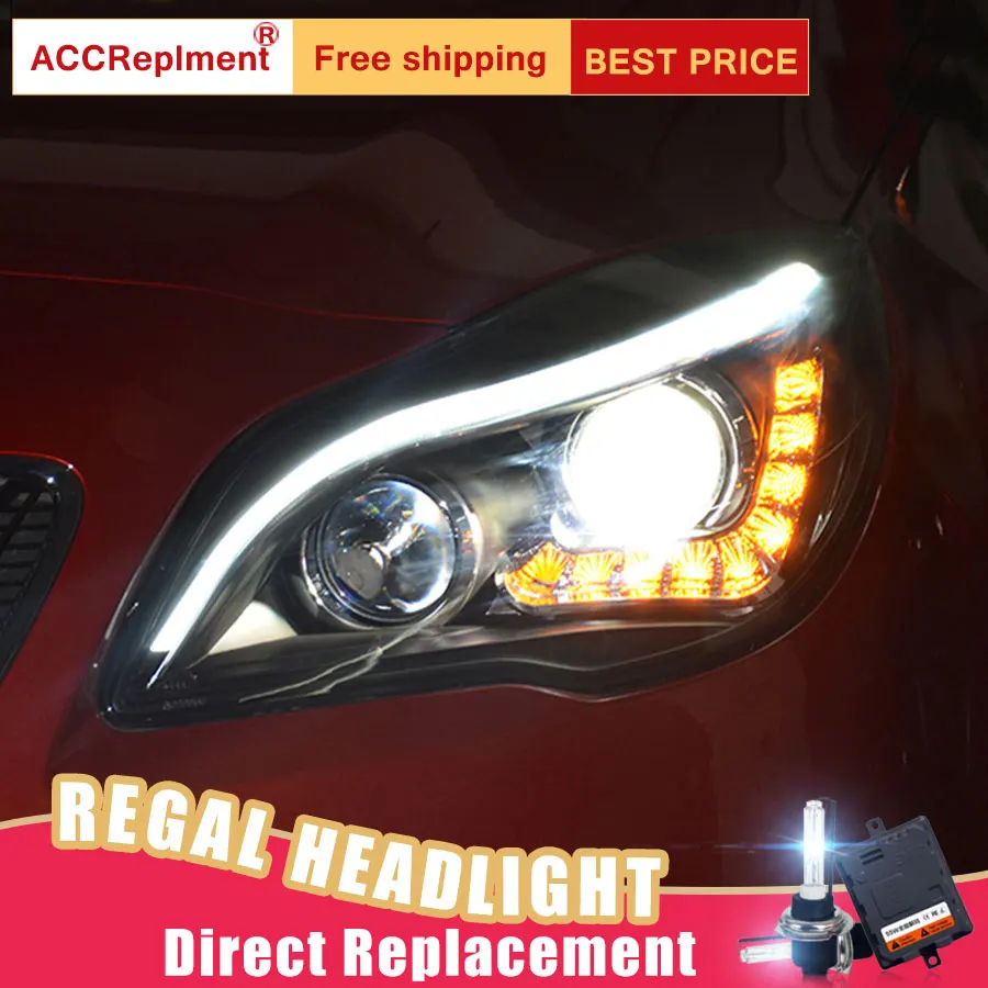 

2Pcs LED Headlights For Buick regal 2014-2016 led car lights Angel eyes xenon HID KIT Fog lights LED Daytime Running Lights