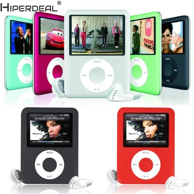 

HIPERDEAL Mp3 Player Slim MP3 8GB 1.8 LCD Media Video Game Movie Radio FM 3th GenerationHW HW
