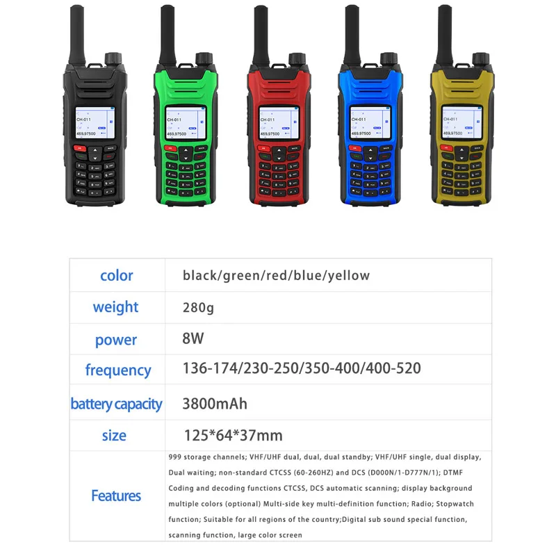 Портативная рация Tetra band UV6F автомобильная радиостанция телефон домофон для охоты