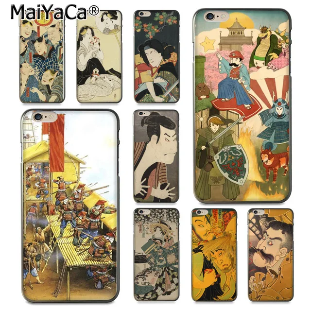 MaiYaCa Ukiyo e японский стиль искусство для iPhone 4S SE 5C 5S 6 6S 7 8 Plus X XR XS MAX черный мягкий