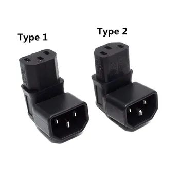 

IEC Connectors IEC 320 C14 to C13 Up angle Power adapter Conversion plug IEC320 C13 to C14 AC Plug Converter 3Pin Female to Male
