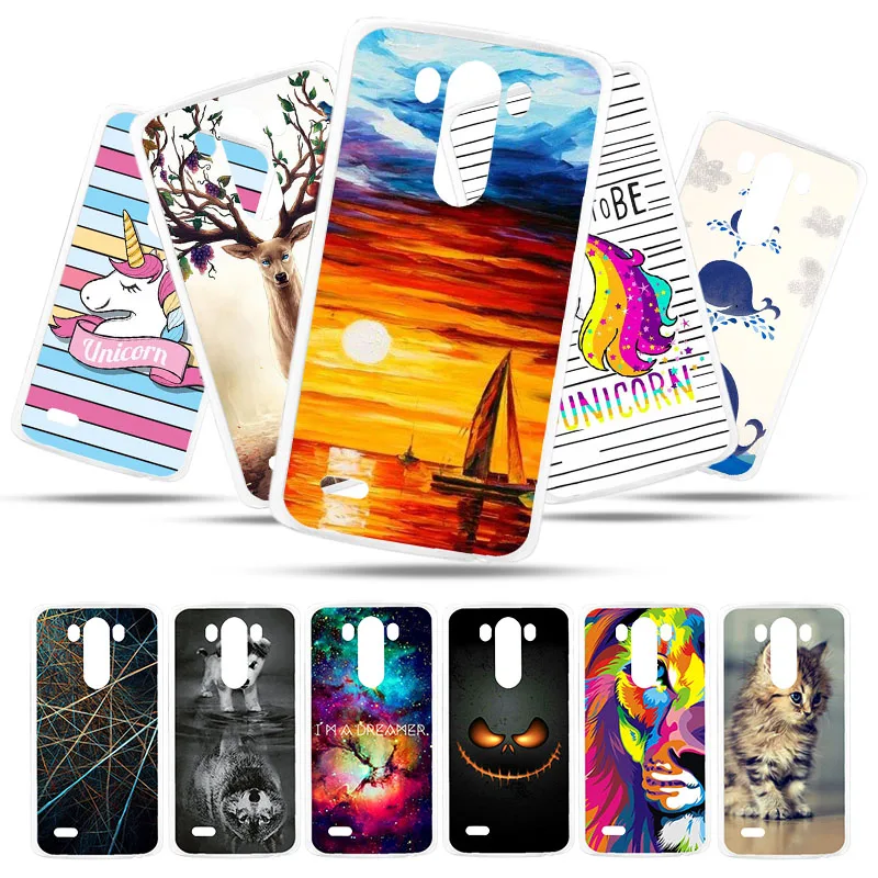 

Bolomboy Painted Case For LG Optimus G3 Mini Case Silicone Soft TPU Cases For LG G3S G3 Beat Cover Wildflowers Cute Animal Bags