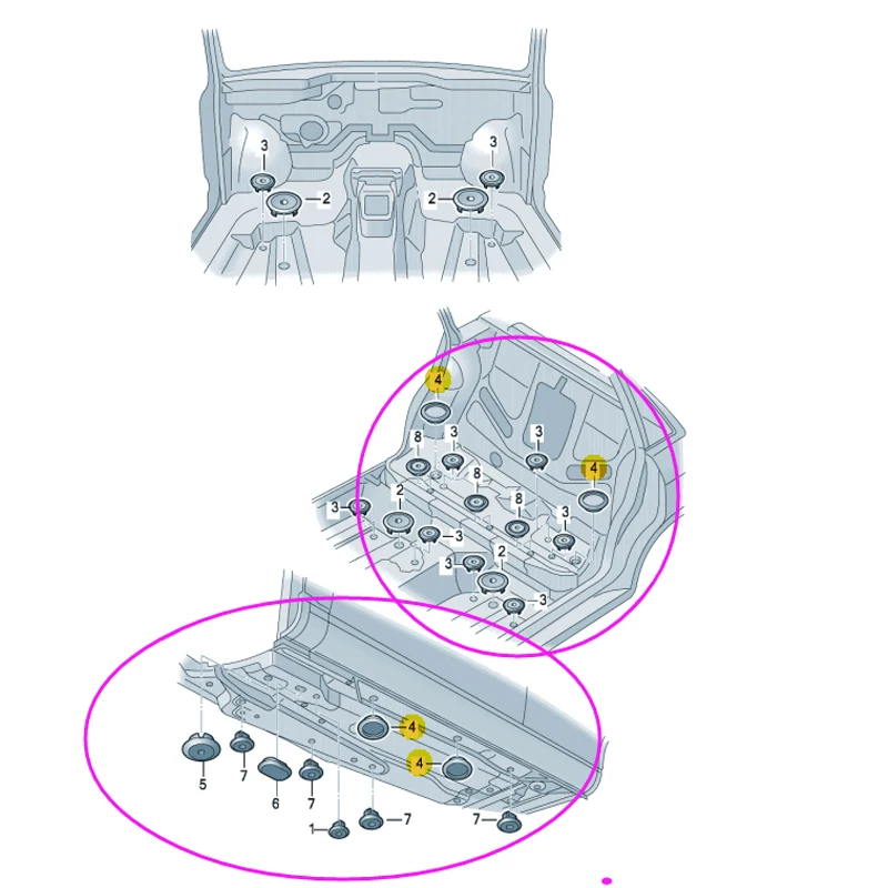 8D0 803 583L для Audi A1 A3 A4L A5A6L A8L Q3 Q5 Q7 тела крышка уплотнительная крышка засорения 8D0803583L 8d0 803 583l 8d0803583l 10 шт