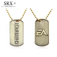 2016 Men Jewelry BF4 Battlefield 4 Dog Tag Military card Pendant Necklace Free Shipping Wholesale
