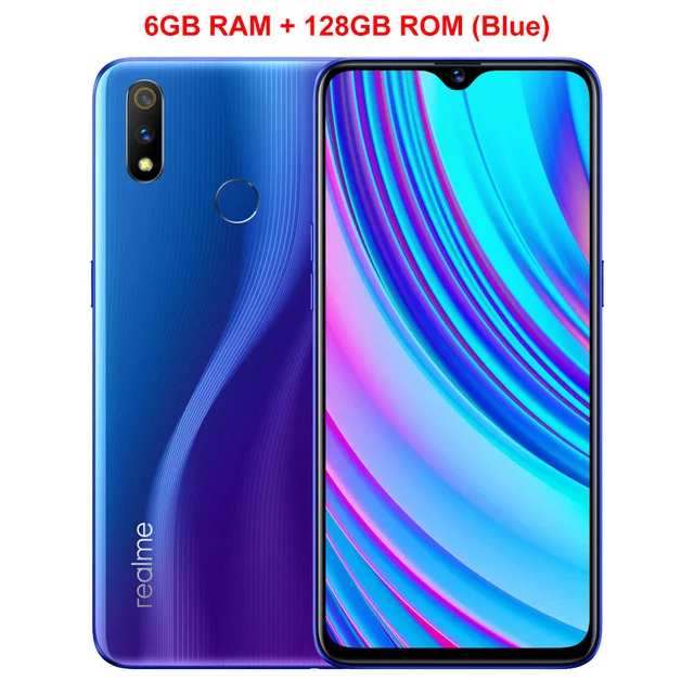 Oppo Realme x lite, 4G LTE, 4 ГБ, 64 ГБ, Восьмиядерный процессор Snapdragon 710, экран 6,3 дюйма, 4045 мАч, двойная задняя камера, сотовый телефон - Цвет: 6G 128G Blue