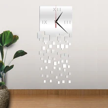 Новые Настенные часы Домашние кварцевые часы reloj de pared horloge акриловые горячая Распродажа зеркальный дизайн 3d часы для гостиной уникальные подарки
