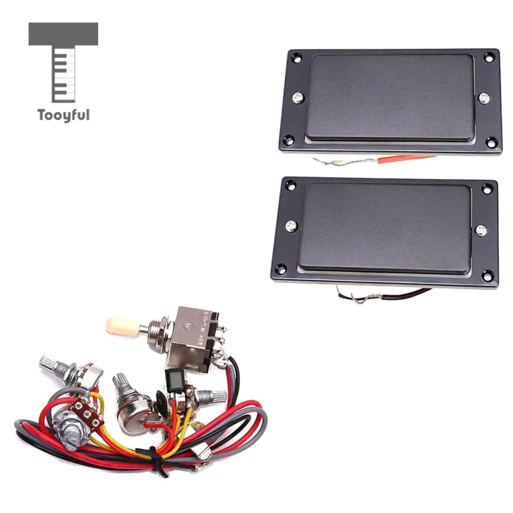 Sealed Guitar Humbucker Pickup Set+Circuit Wiring 2V/2T/1J for LP Electric Guitar