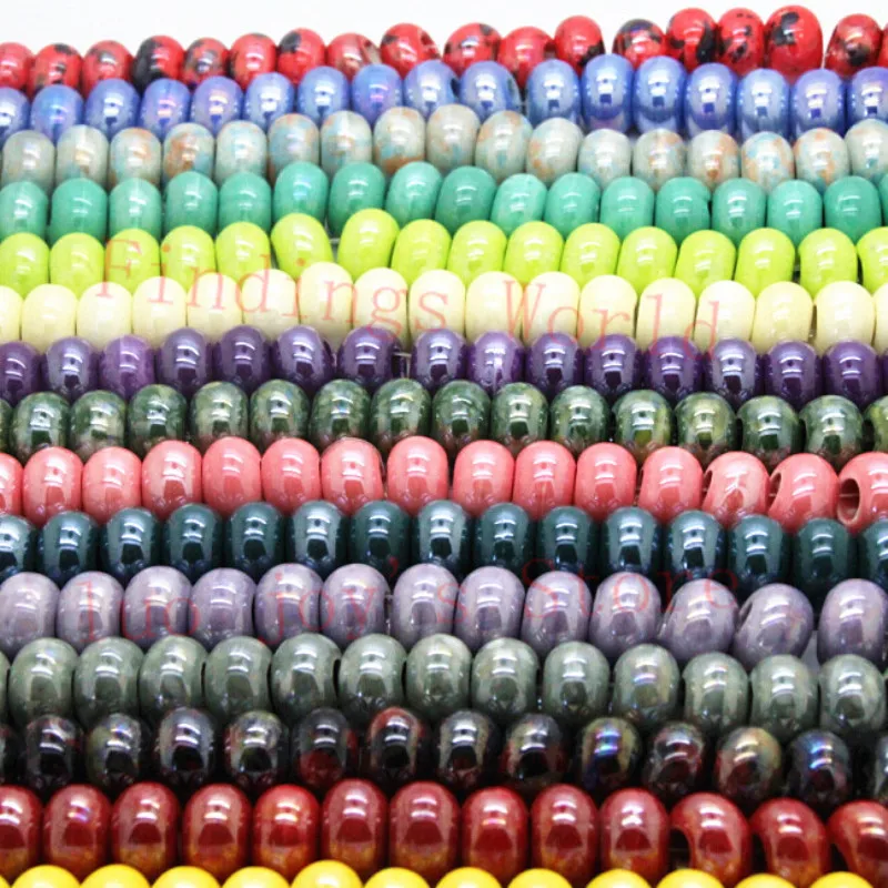 

Wholesale ABColors 20pcs/lot Ceramic Beads Stone Beads Fashion DIY Bracelets Necklaces Fine Jewelry European Charm