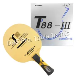 Galaxy Yinhe T7S Настольный теннис лезвие с 2x Sanwei t88-iii каучуков для пинг-понг ракетка Shakehand длинная fl