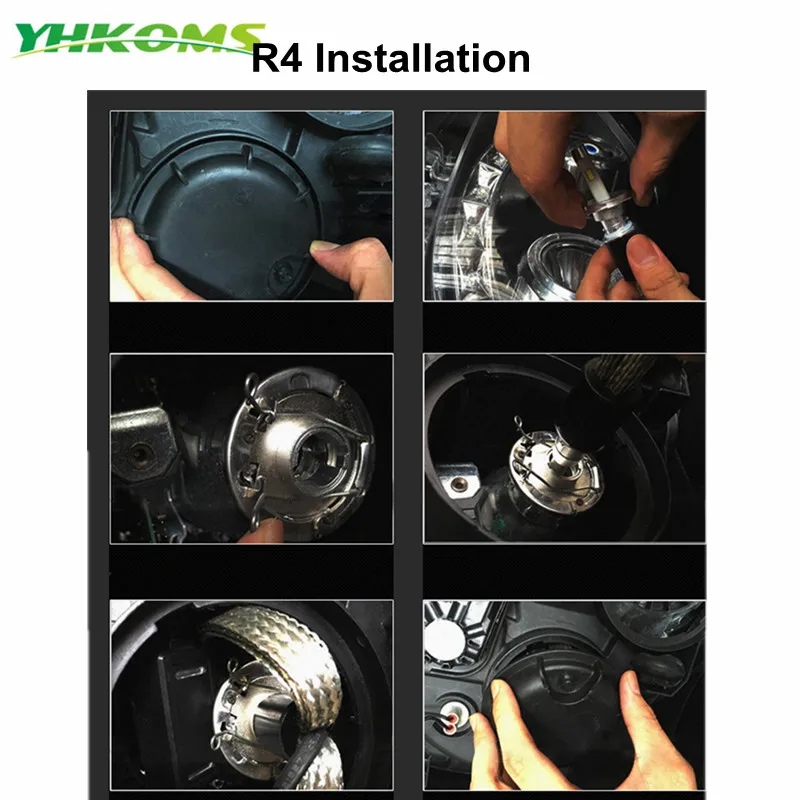 Автомобильные светодиодные лампы YHKOMS H13 H4 H7 H8 H11 9005/HB3 9006/HB4 6000 К|h7 led bulb|led bulbs h8bulb h8 |