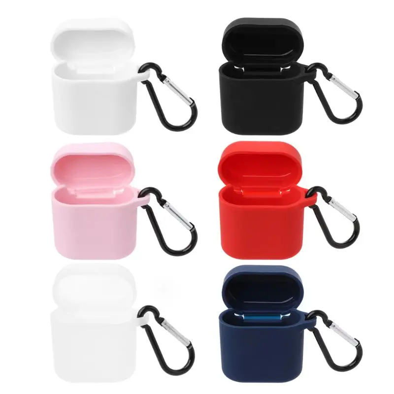

1 Pc Earphone Charging Case Silicone Skin Protective Case Headset Holder Anti-Slip Hook for Huawei Honor FlyPods