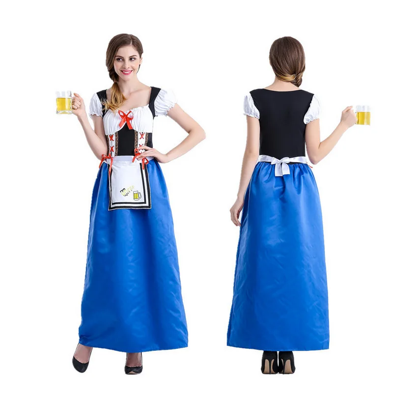 Cosworld Women Beer Wench Costume German Bavarian Beer Girl Oktoberfest Costume Gothic Lolita Dress Halloween Festival Costume (2)