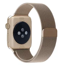 Модная золото магнитный замок Milanese петля для Apple , часы 38 мм 42 мм с адаптеры