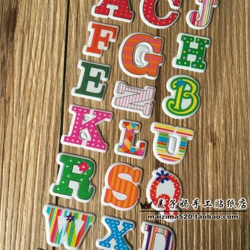 Случайные 100 листов Abc Алфавит Детские наклейки много детей обучения детский сад День рождения Рождественская игра подарок