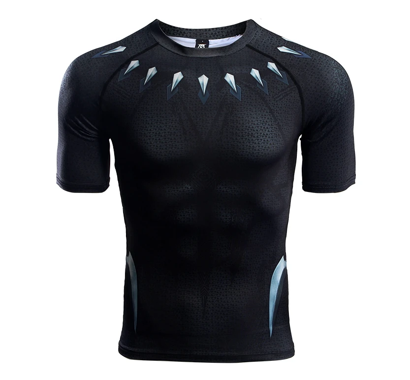 

Raglan Sleeve Black Panther Compression Shirts 3D Printed T shirts Men 2018 Summer NEW Crossfit Tops For Male Fitness Clothing