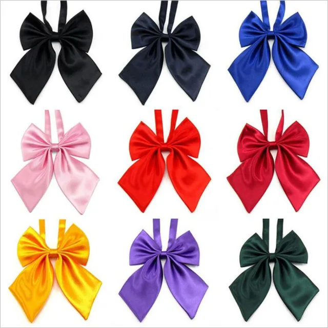 School Girl Uniform Bow Tie Students Cute Bowknot Necktie Adjustable