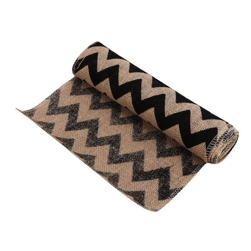 

275x30cm Burlap Table Runner Table Runners Wave Strips Patterned Decorative Wedding Table Runners Christmas Dining Supplies