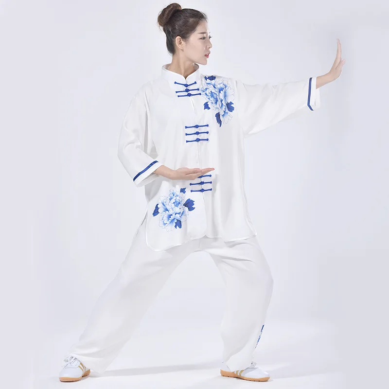 

2019 summer 100% cotton chinese tang kung fu suit martial arts wushu tai uniform shaolin wing chun clothes Chinese kung fu