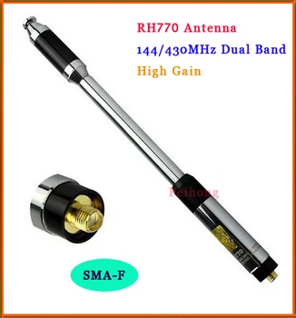 

New RH770 Dual Band 144/430MHz High Gain SMA-F Telescopic Handheld Radio Antenna for Harvest Kenwood BAOFENG