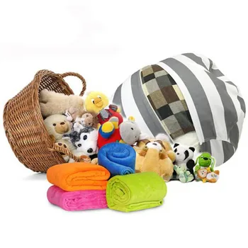 

New Creative Large Storage Bag Bean Bag Stuffed Toys Organizer Kids Clothes Toy Bags Clothes Storage Garment Bag 60XX