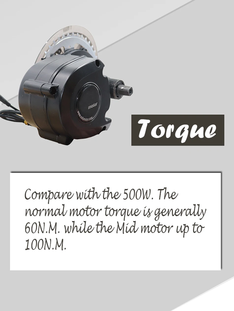 Mid Мотор привода 48V 36V комплект для переоборудования электрического велосипеда крутящего момента двигателя езды на велосипеде для е-байка комплект для горного велосипеда, фара для электровелосипеда в двигатель