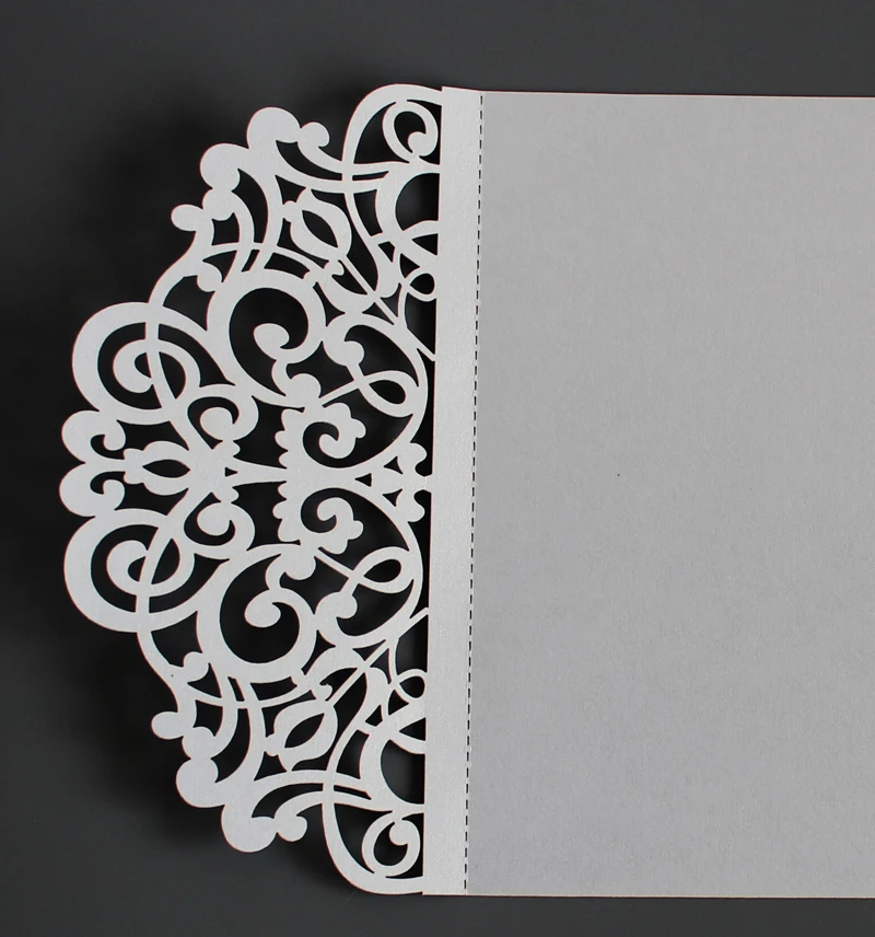  White and Purple Wedding Invitation - Set of 50 - 32413557553