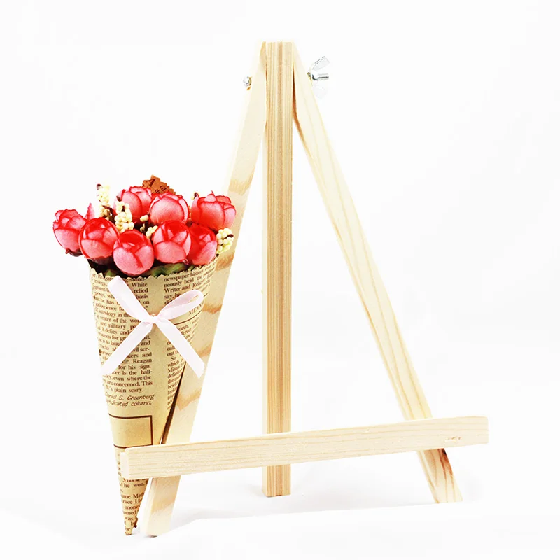 

12 Pcs 9.5 Inch Mini Wood Display Easel Drawing Natural Color for Wedding Display and School Student Art Painting Supplies