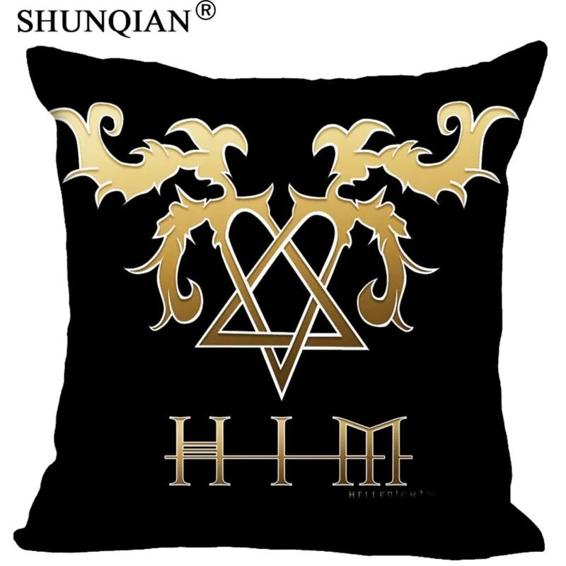 

Custom HIM HEARTAGRAM Pillowcase Cotton & Polyester Throw Pillow Cover 45 x 45 Good Quality