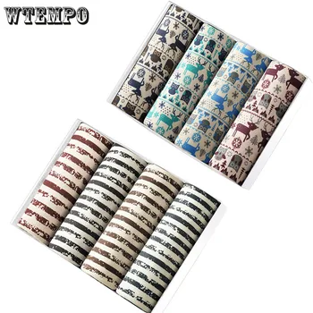 

8pcs/lot Brand Men's Boxers Underwear Comfort Breathable Underwear Panties Soft Bamboo Fiber Boxer Shorts Print Underpants Lot