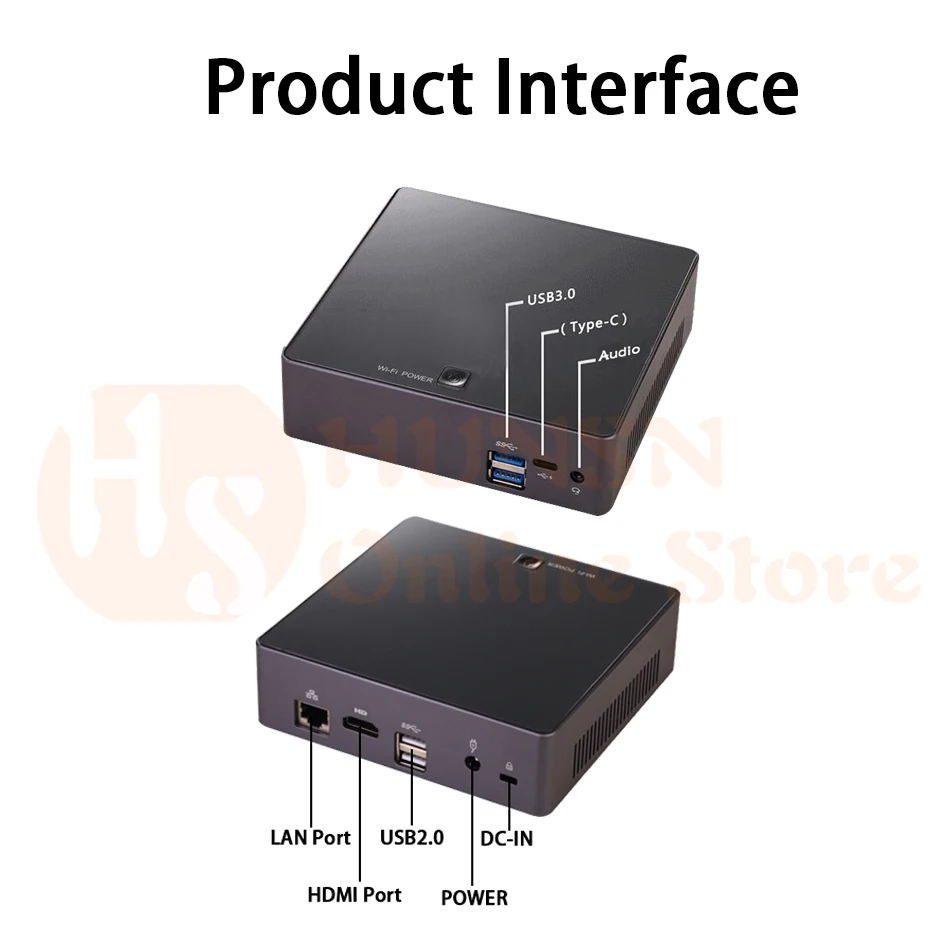 Fanless Mini PC I5 8250U I7 8550U HUNSN BA02 (05)