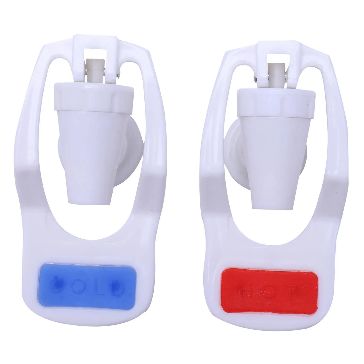 

Water Dispenser Replacement Push Type White Plastic Tap Faucet 2 Pcs drop Shipping