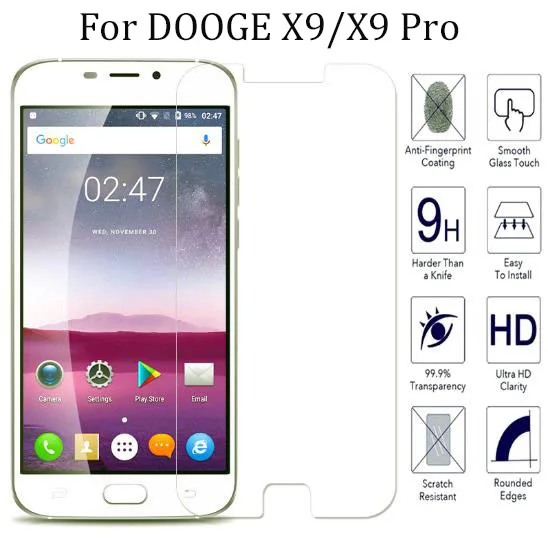 2.5D Закаленное Стекло Для Doogee x9 Экран протектор Плёнки Для Doogee X9 PRO 9 H защитный Стекло