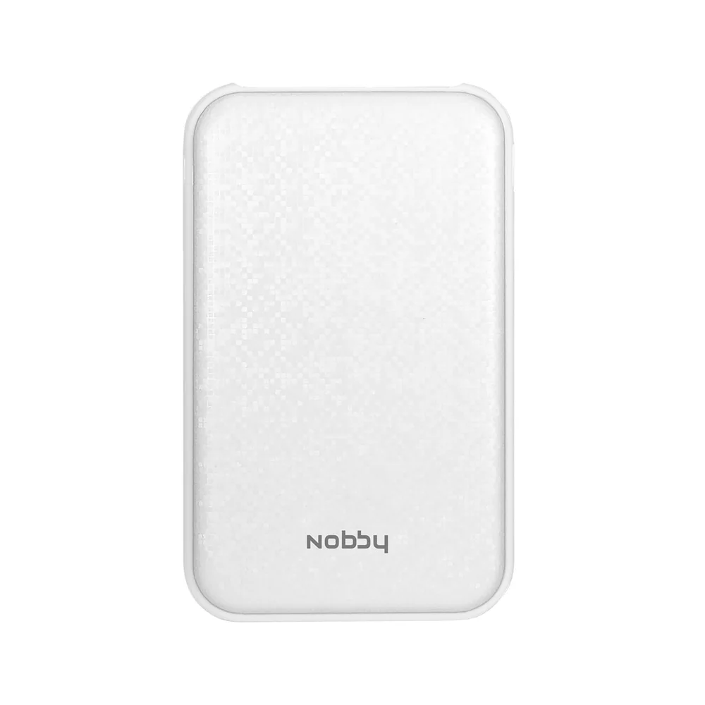 Внешний Аккумулятор Nobby Practic NBP-PB-07-07 7000мАч, портативное зарядное устройство, для телефона, белый