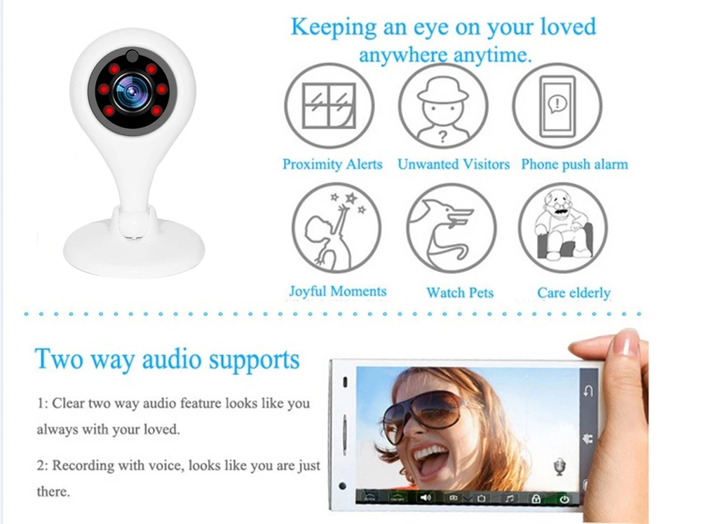 960P IP камера WIFI Full HD 1.3MP CCTV видеонаблюдение P2P Домашняя безопасность новый WiFi