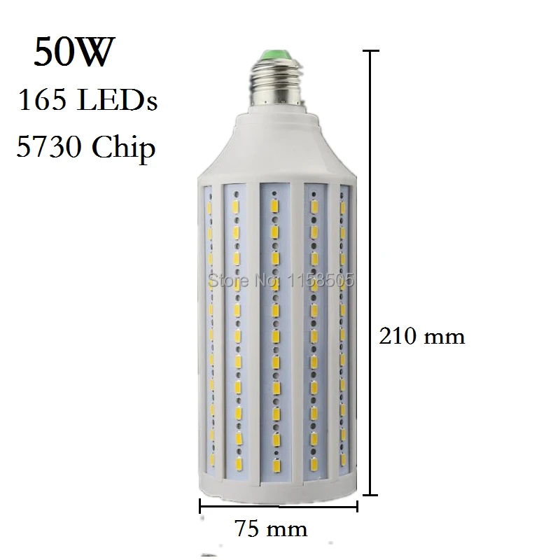 Lâmpadas de Iluminação Nova 40 w 50 w 60 w 80 w 100 w Lâmpada Led E27 B22 E40 E26 110 v 220 v Milho Lustre Pendente Lampada Teto Spot Luz 7 e26 light bulb base