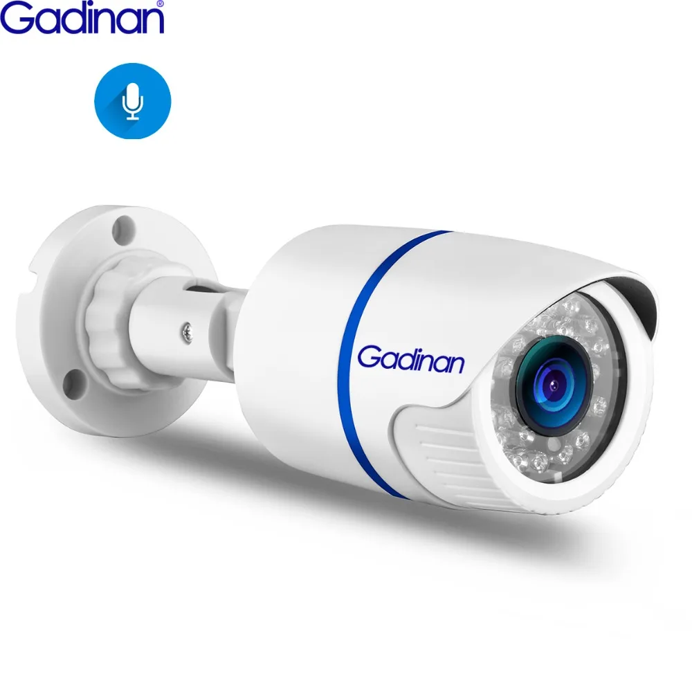 

Gadinan 5MP SONY IMX335 4MP 3MP 2MP Audio POE IP Camera Outdoor Waterproof H.265 CCTV Bullet Camera Night Vision P2P ONVIF