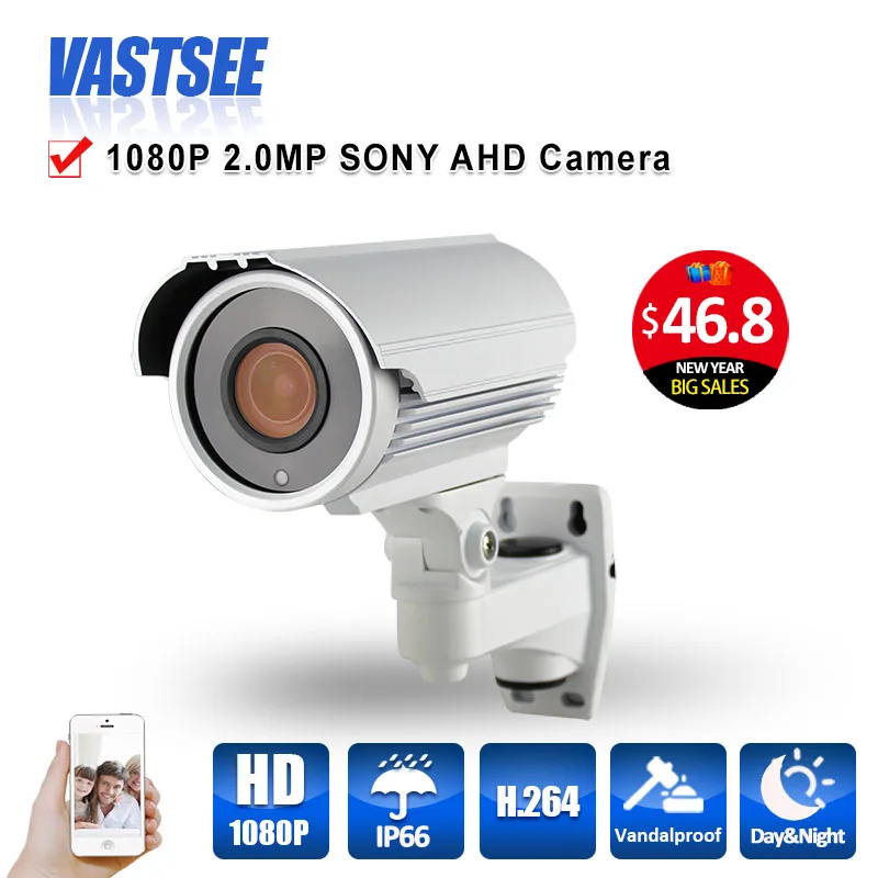 1080P AHD-H Camera 2mp 3000TVL HD analog sony/OV sensor option 2.8-12mm zoom outdoor waterproof Night Vision security cctv