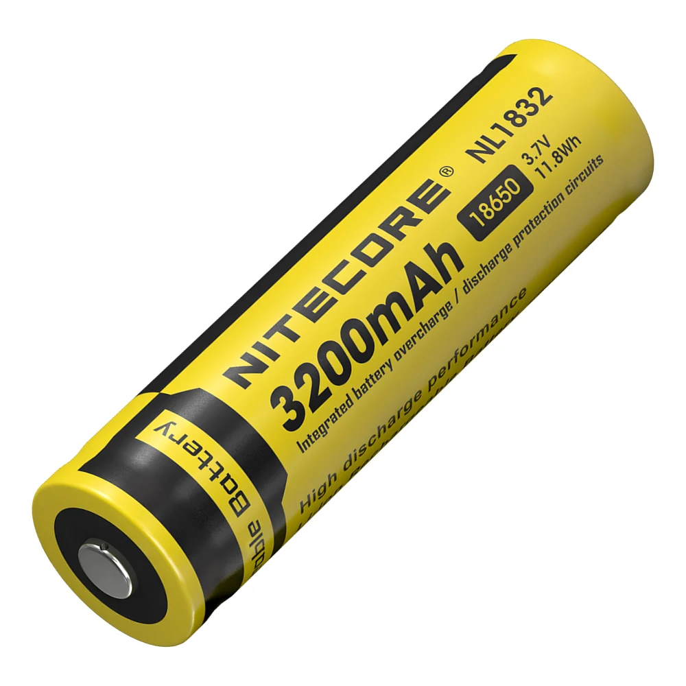 NITECORE NL1823/NL1826/NL1832/NL1834/NL1835 3,7 V литий-ионная защищенная батарея верхняя кнопка для 18650 типа фонарей