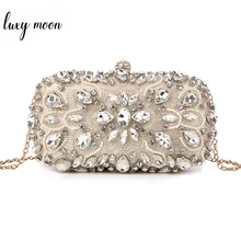 Роскошный Кристальный клатч и сумочка, Свадебный клатч для женщин, новинка, сумка на плечо, модная, с бриллиантами, жемчугом, bolsa feminina