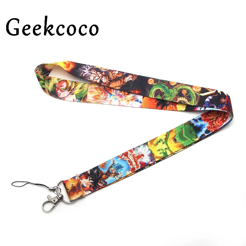

Dragon ball Saiyan Kids diy keychains Accessory Safety Breakaway Mobile Phone USB ID Badge Holder Key Strap Neck lanyard J0248
