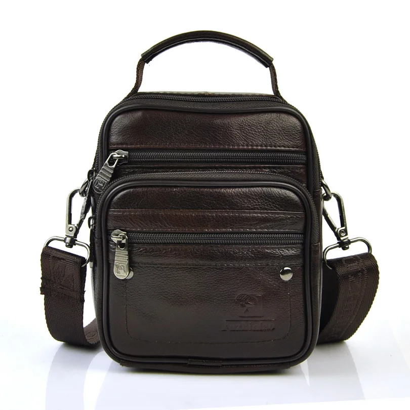 الرجال جلد طبيعي حقيبة كتف صغيرة عبر الجسم حقيبة كلاسيكية 6 compartment zip bbags فاني رسول المحمول الرجال جلد طبيعي حقيبة كتف صغيرة عبر الجسم حقيبة كلاسيكية 6 compartment zip bbags فاني رسول المحمول