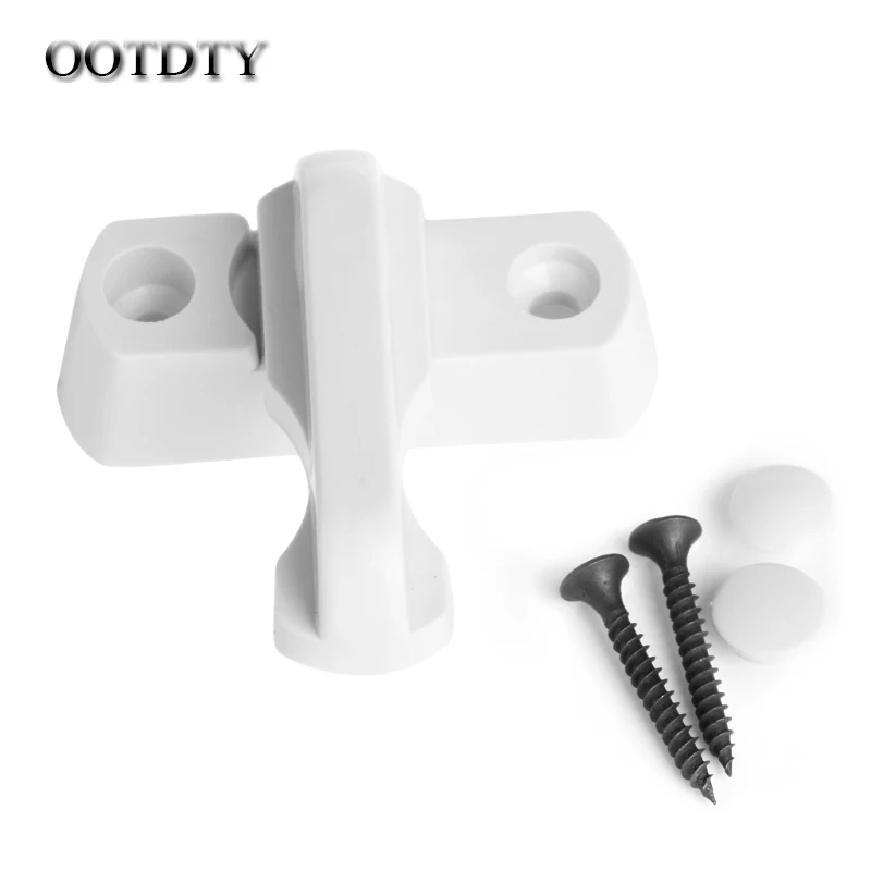 

OOTDTY Plastic Child Safe Security Window Door Sash Lock Safety Lever Handle Sweep Latch dorp shipping
