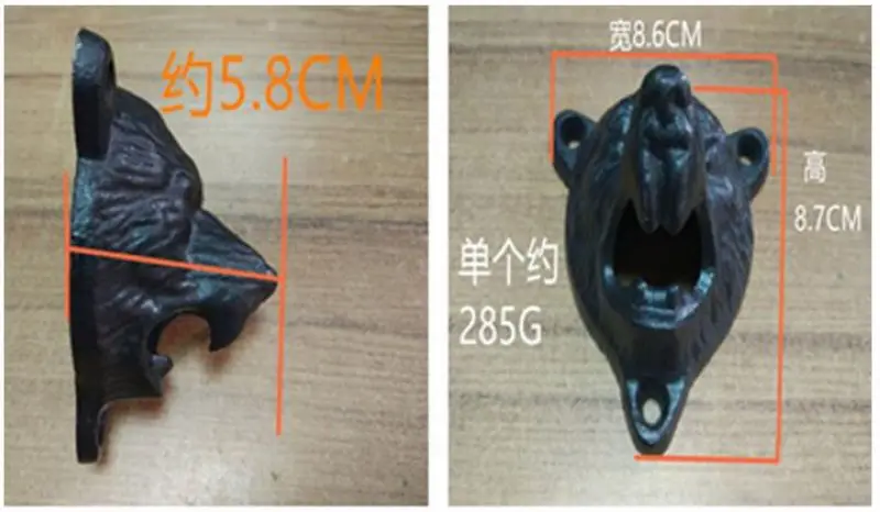Черный чугун открывалка для пива настенный открывалка для пива голова милого медвежонка для бутылок