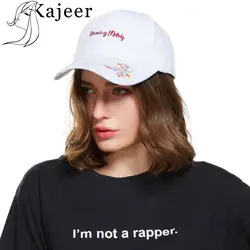 Kajeer бренды дамы вышивка Бейсбол Кепки модная шляпа шить Взрослый Регулируемый солнцезащитный козырек Для женщин Хлопок Snapback Хип-хоп Hat
