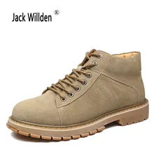 Jack Willden из натуральной кожи Мужские ботинки осень Зимние ботильоны модная обувь Обувь На Шнуровке высокое качество Винтаж Мужская обувь