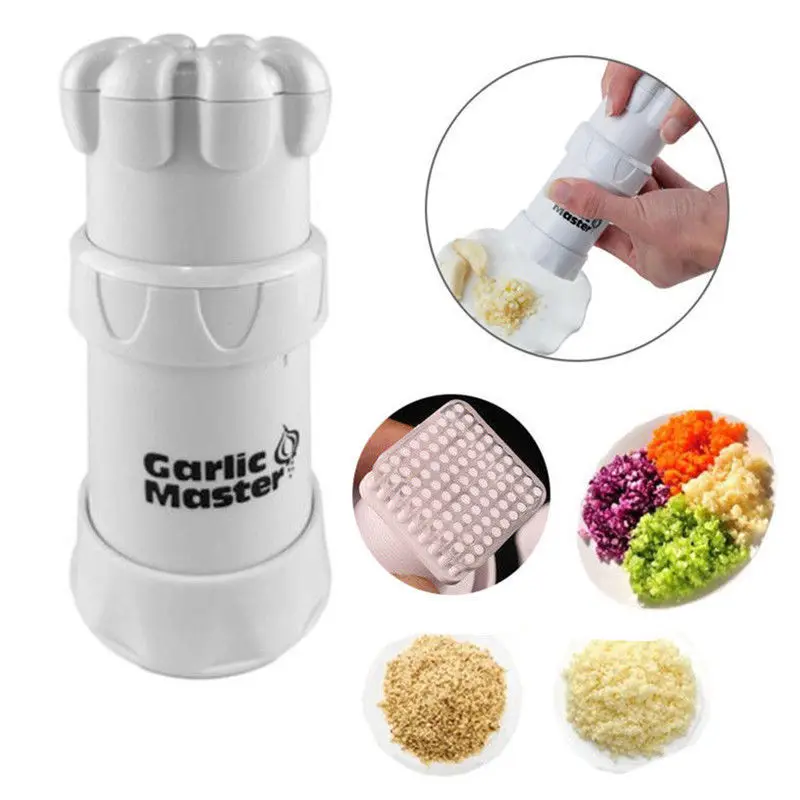 

1 Set Garlic Peeler Garlic Master Press Crusher Chopper In Seconds Head Minced Cutting Cooking Tools Kitchen Accessories Gadgets