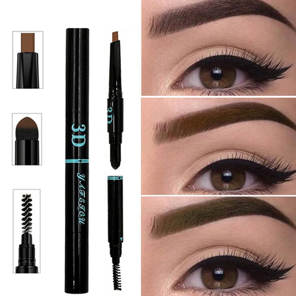 

3 IN 1 Waterproof Multifunctional Automatic Eyebrow Pigment Makeup Kit Beauty maquiagem profissional completa 50*